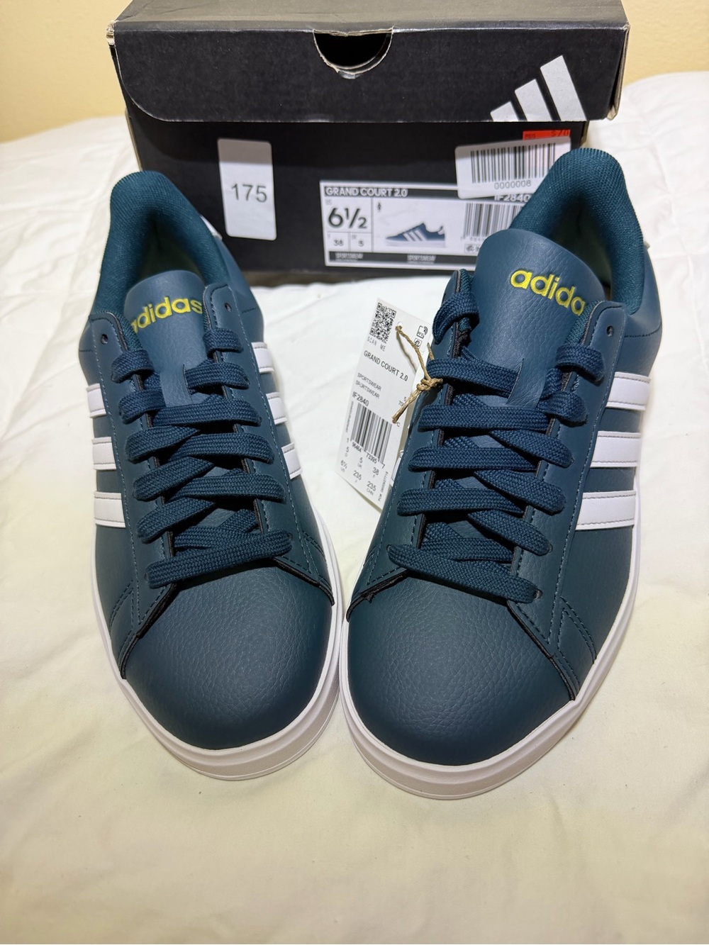 Adidas Grand Court 2.0 Womens Size 6.5 TEAL Cloudfoam Low Sneakers